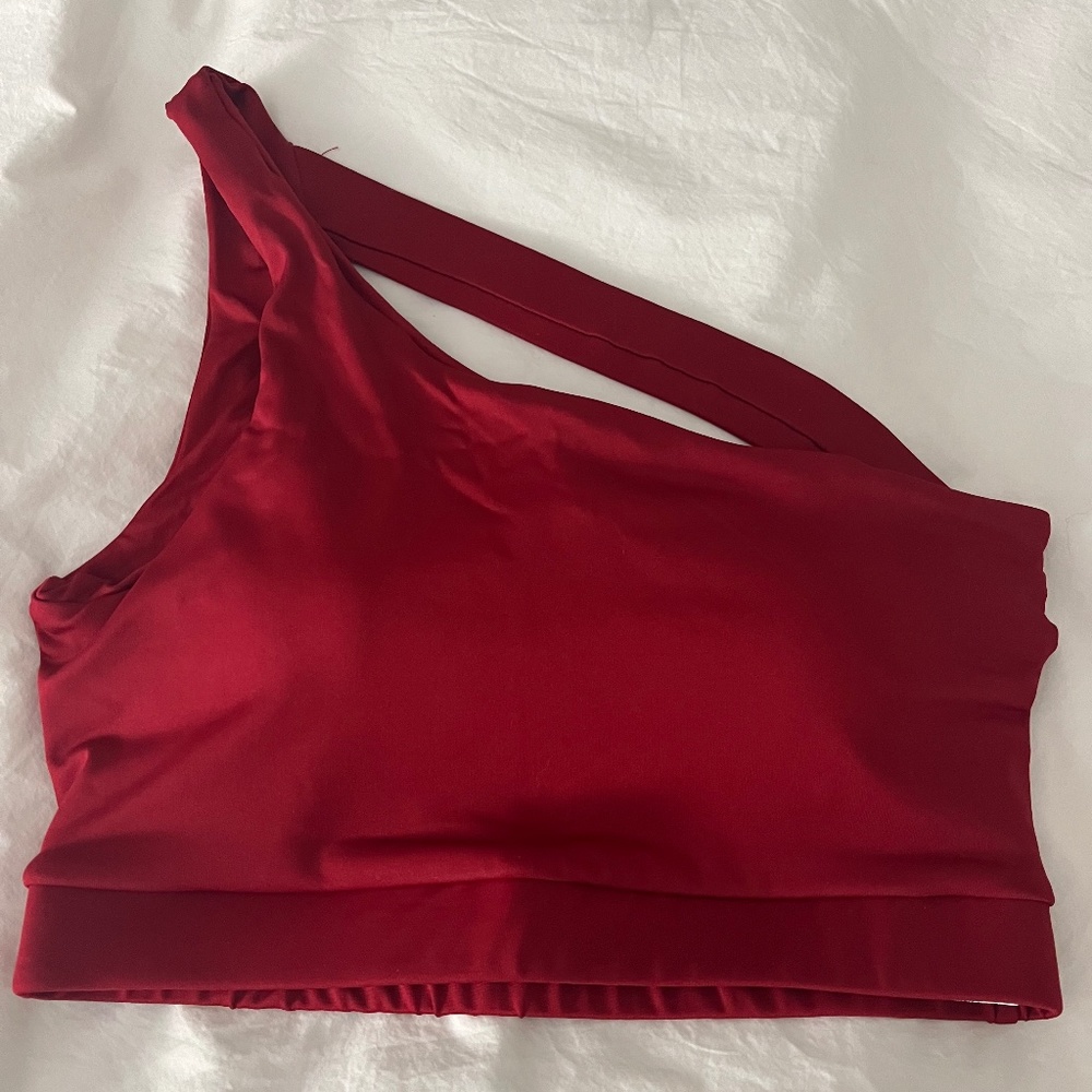 Verdusa Women's One Shoulder Backless Padded Support Yoga Sports Bra